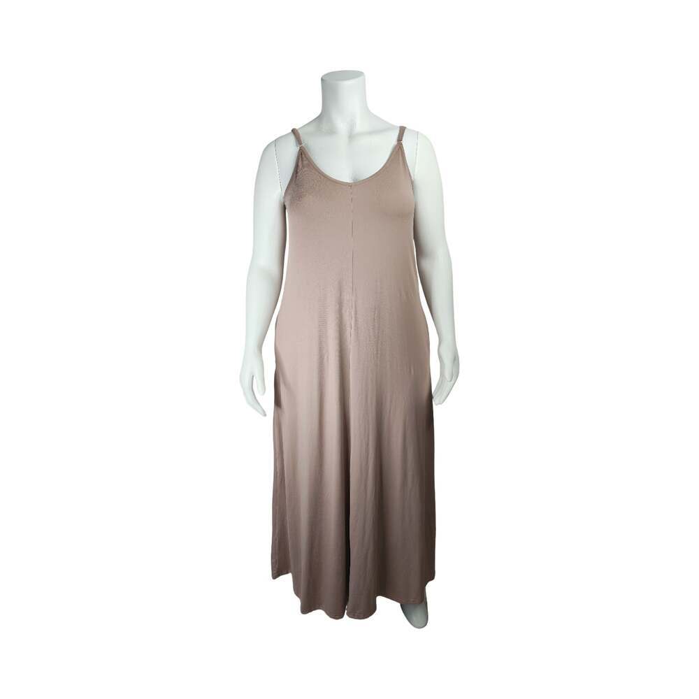 Women's Sleeveless Maxi Dress Taupe Plus Size Sz. XL
